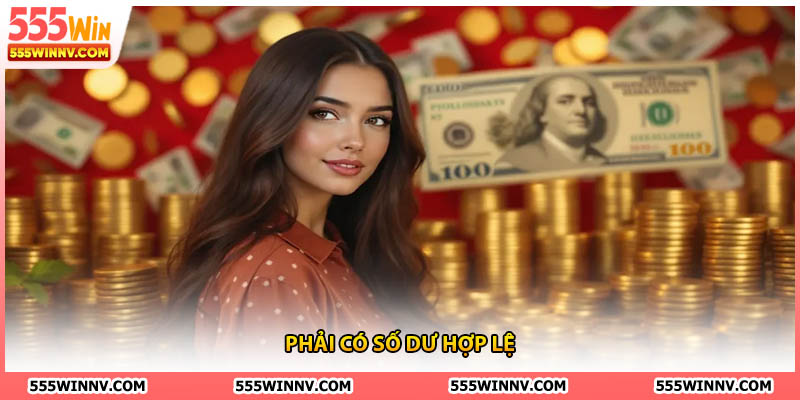 Phải có số dư hợp lệ